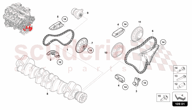 CHAIN LOW PARTS of Lamborghini Lamborghini Revuelto Coupe