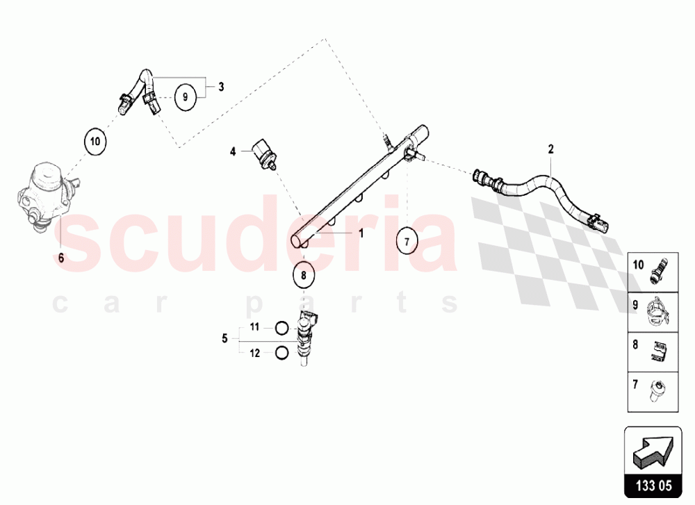 HIGH PRESSURE INJECTION SYSTEM of Lamborghini Lamborghini Huracan LP610 Spyder
