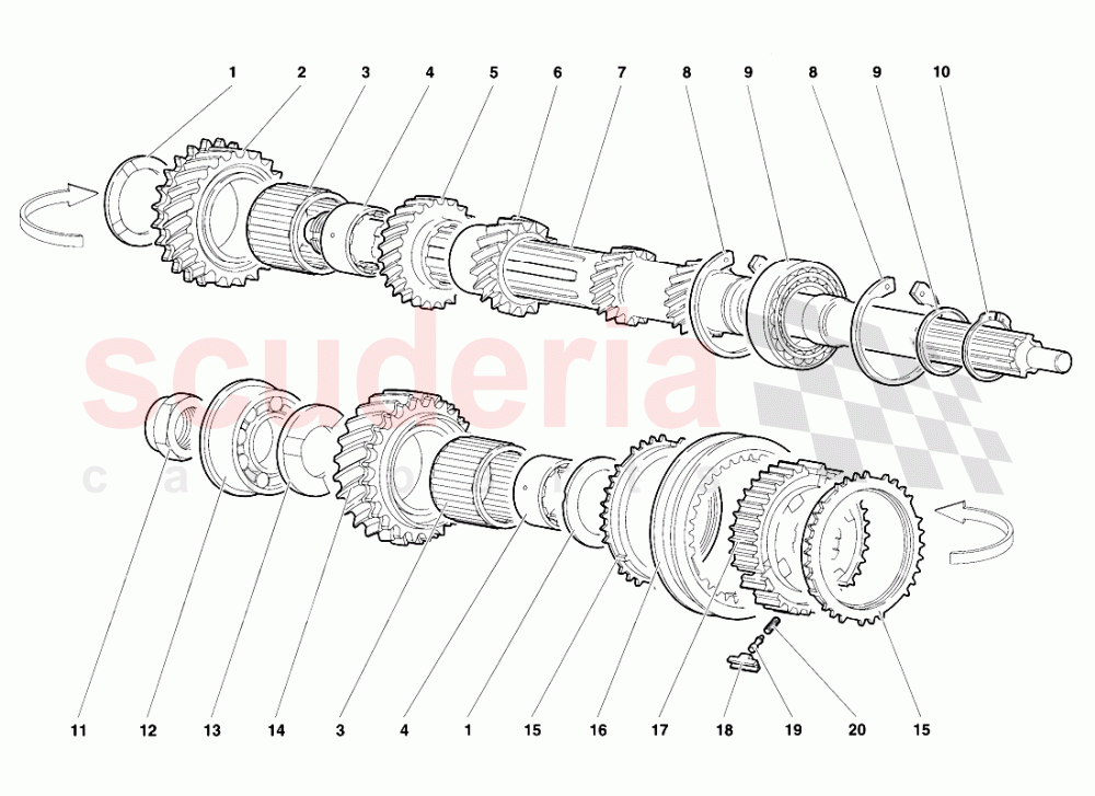 Main Shaft of Lamborghini Lamborghini Diablo VT (1993-1998)
