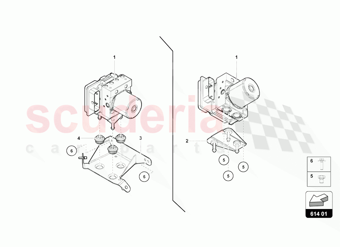 ABS UNIT WITH CONTROL UNIT of Lamborghini Lamborghini Aventador LP770 SVJ Coupe