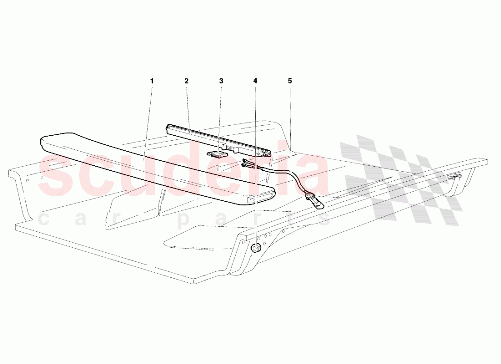 Engine Hood (Valid for USA Version - April 1994) of Lamborghini Lamborghini Diablo VT (1993-1998)