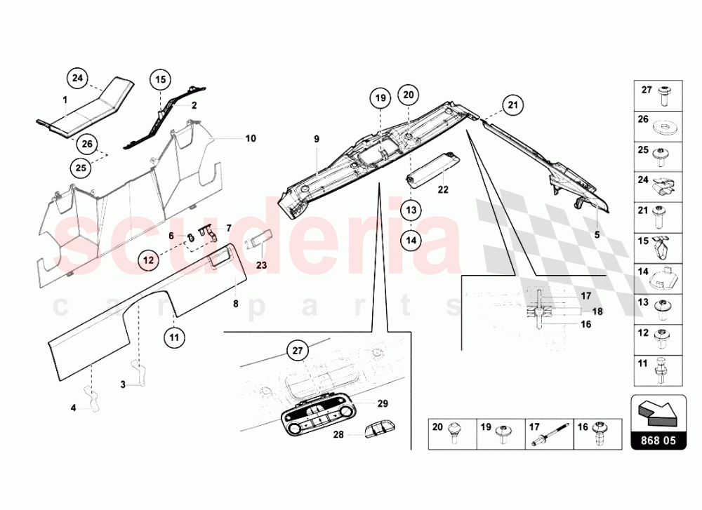 PASSENGER COMPARTMENT TRIMS 2 of Lamborghini Lamborghini Aventador LP700 Roadster