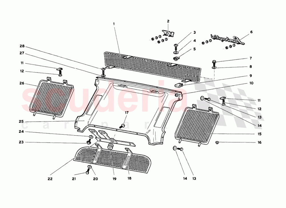 Rear Body Elements of Lamborghini Lamborghini Diablo VT 6.0 (2000-2001)