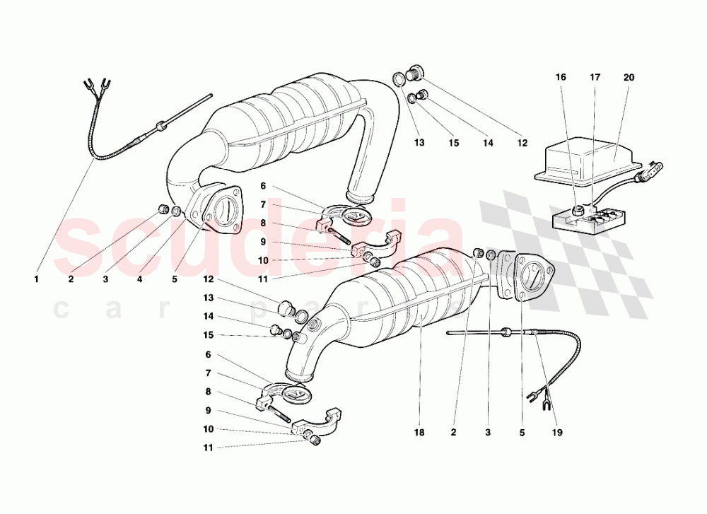Exhaust System 2 of Lamborghini Lamborghini Diablo SV (1995-1997)