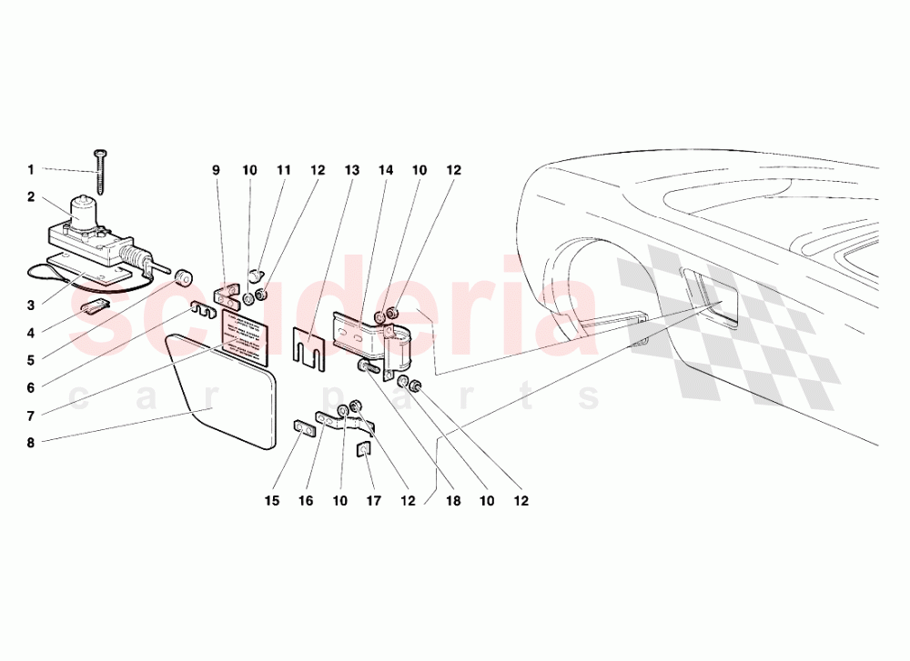 Fuel Cap (Valid for Canada - January 1995) of Lamborghini Lamborghini Diablo SE30 (1993-1995)