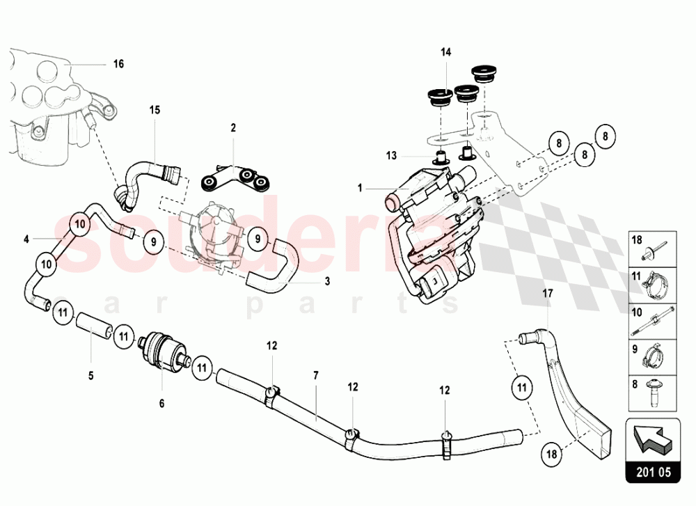 FUEL SYSTEM 1 of Lamborghini Lamborghini Aventador LP720 Coupe