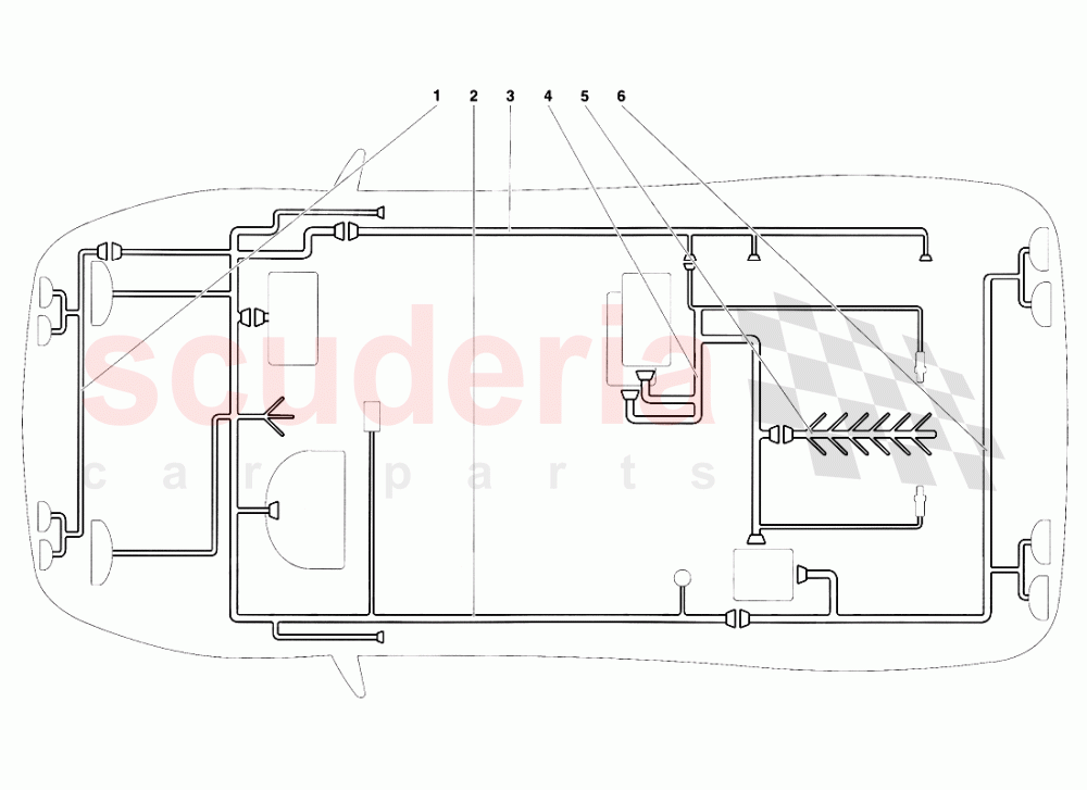 Electrical System (From SE 080-150) 1 of Lamborghini Lamborghini Diablo SE30 (1993-1995)