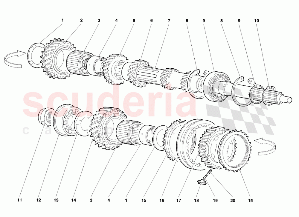 Main Shaft of Lamborghini Lamborghini Diablo VT Roadster (1998-2000)