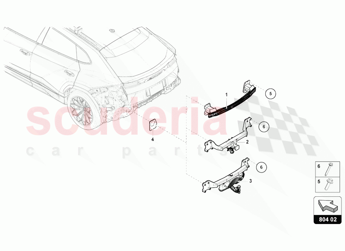RETAINER FOR BUMPER of Lamborghini Lamborghini Urus (2018-2019)