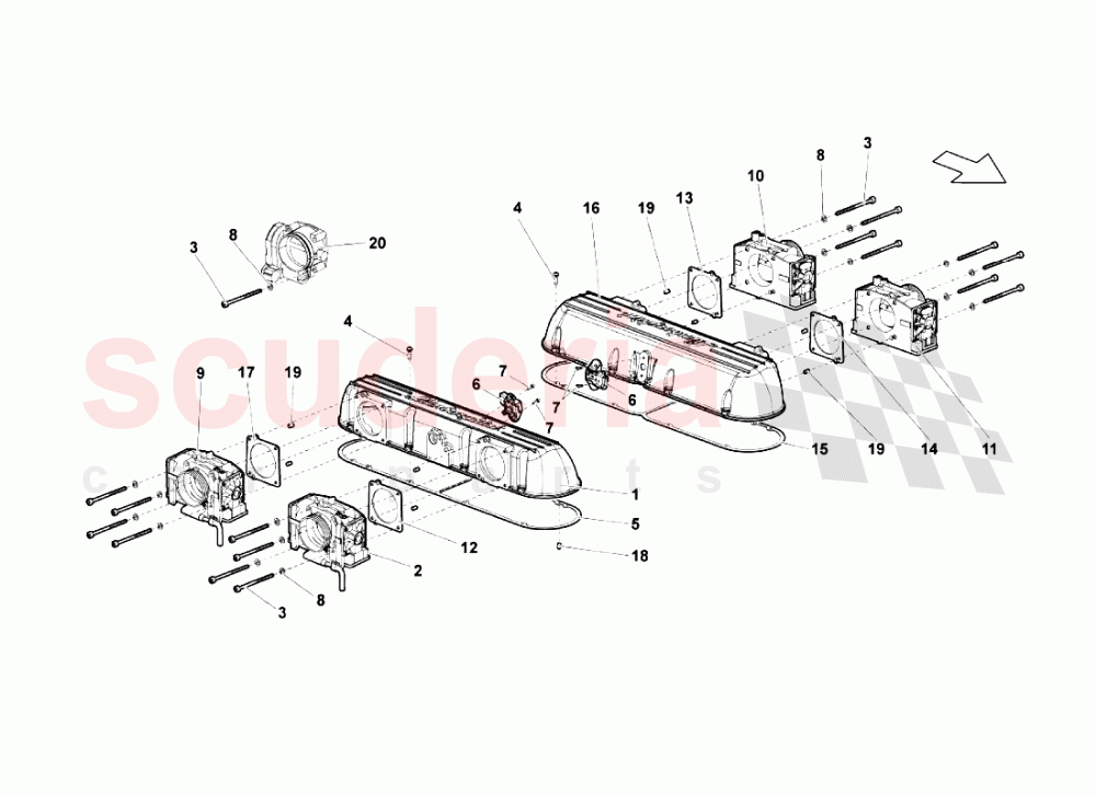 Intake Manifold 1 of Lamborghini Lamborghini Murcielago LP670