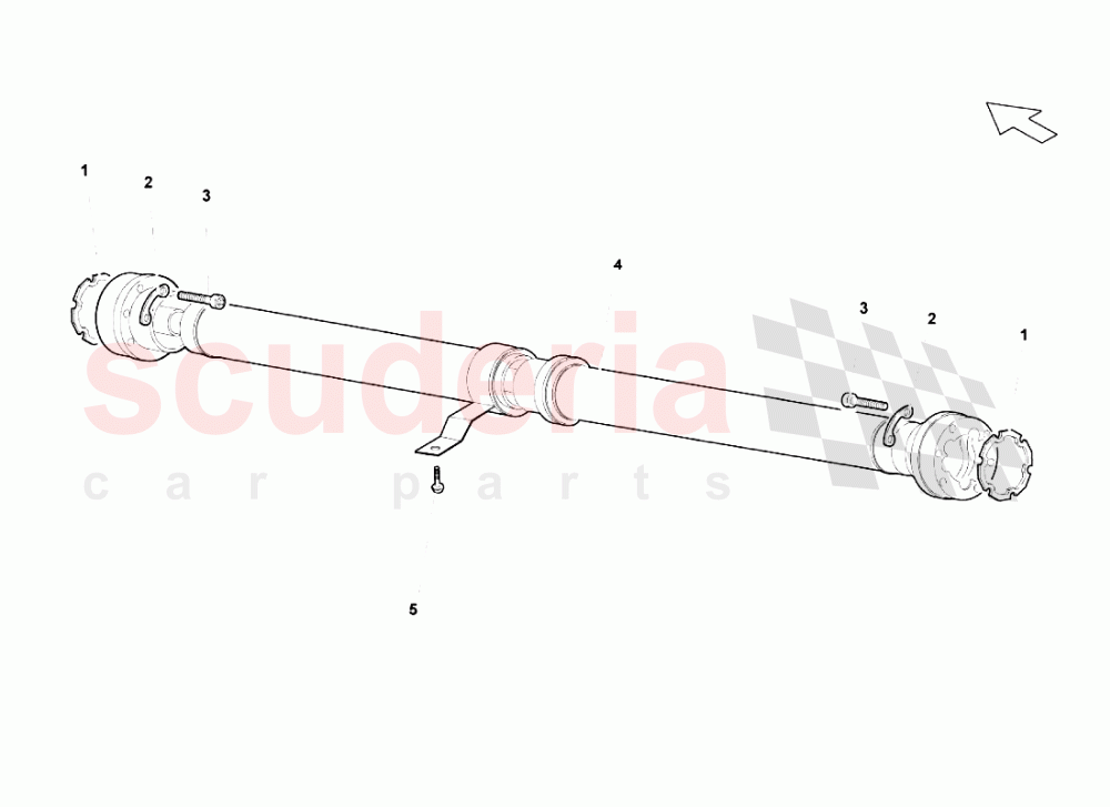 Propeller Shaft of Lamborghini Lamborghini Gallardo (2006-2007)