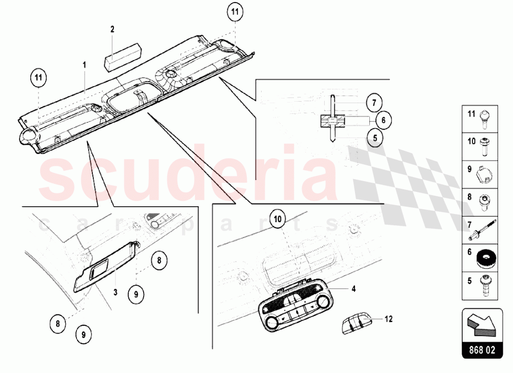 Roof Frame Trim 1 of Lamborghini Lamborghini Aventador LP740 S