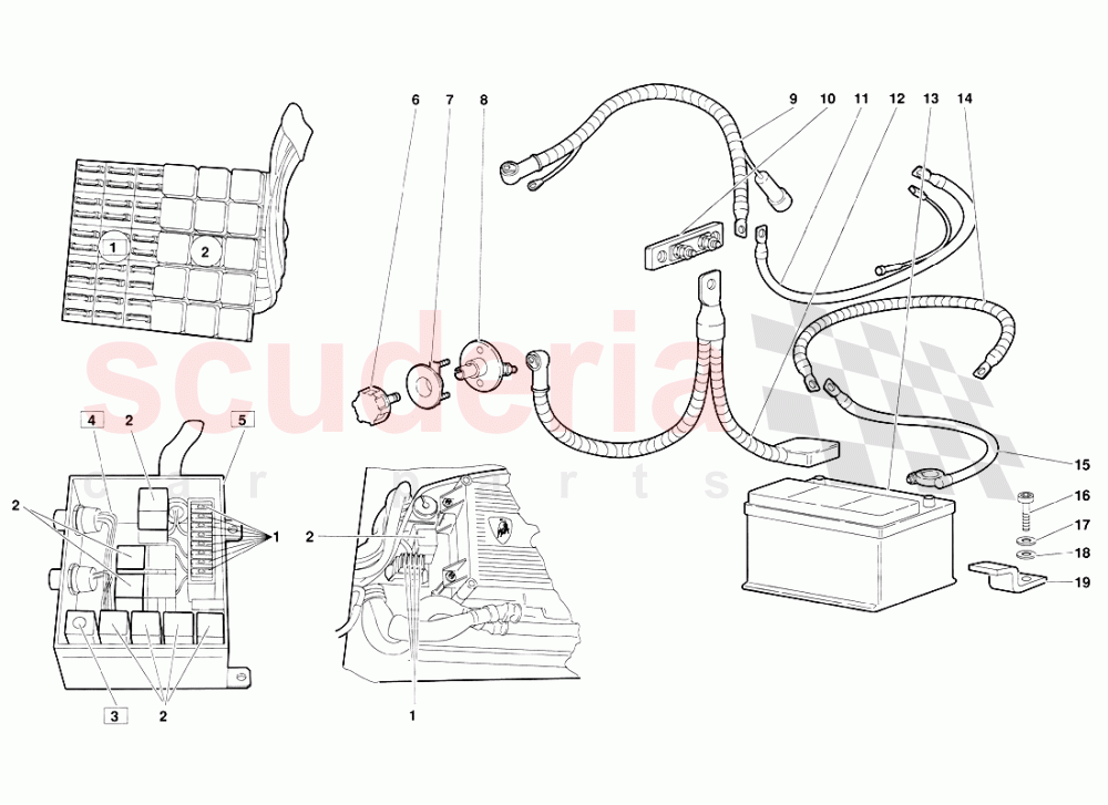 Electrical System (Valid for June 1992 Version) 2 of Lamborghini Lamborghini Diablo (1990-1998)