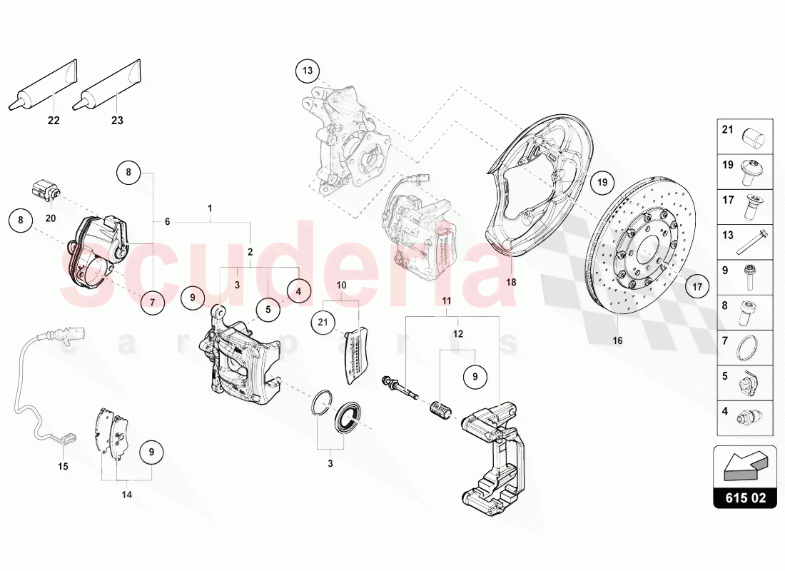 FIXED-CALLIPER BRAKE of Lamborghini Lamborghini Urus (2018-2019)