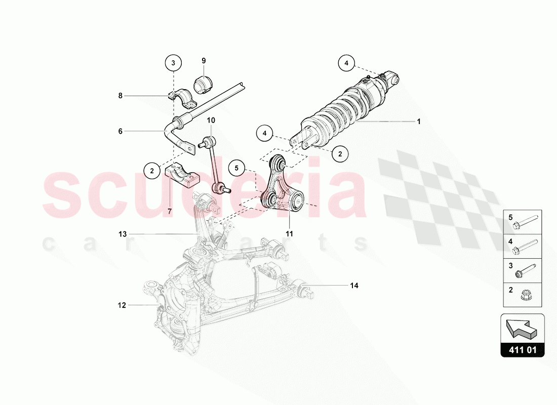 SUSPENSION of Lamborghini Lamborghini Aventador LP770 SVJ Coupe