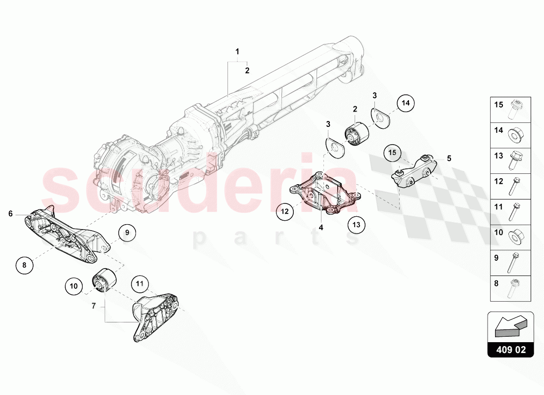 SUPPORT FOR FRONT AXLE of Lamborghini Lamborghini Huracan Evo Coupe