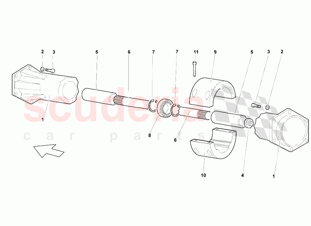 Propeller Shaft of Lamborghini Lamborghini Murcielago LP640 Roadster