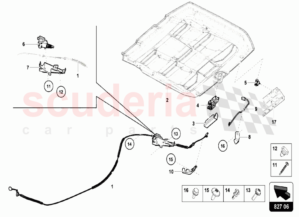 REAR HOOD - BOWDEN of Lamborghini Lamborghini Huracan LP610 Spyder