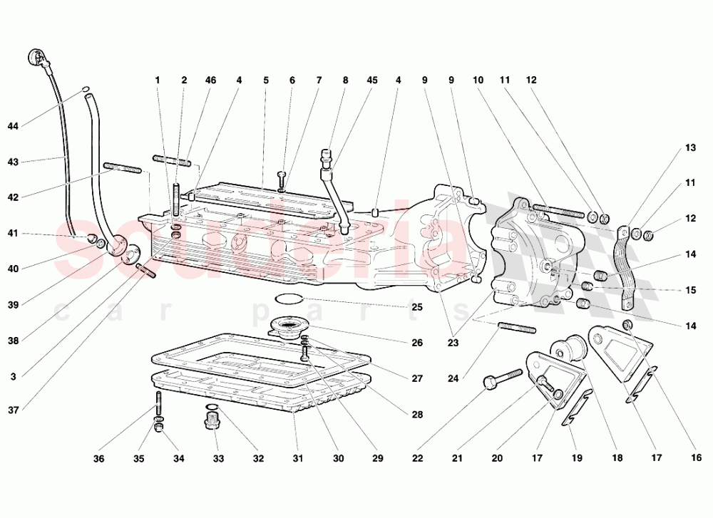 Oil Sump of Lamborghini Lamborghini Diablo VT (1993-1998)