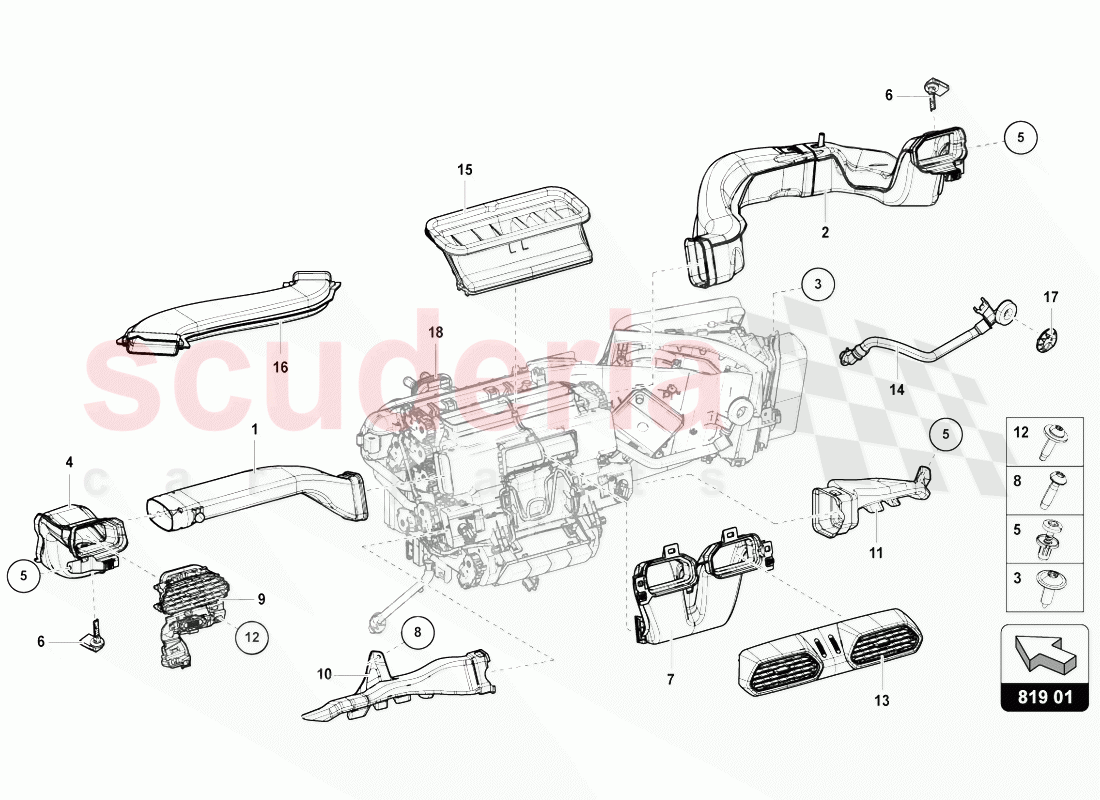 VENT of Lamborghini Lamborghini Urus (2018-2019)