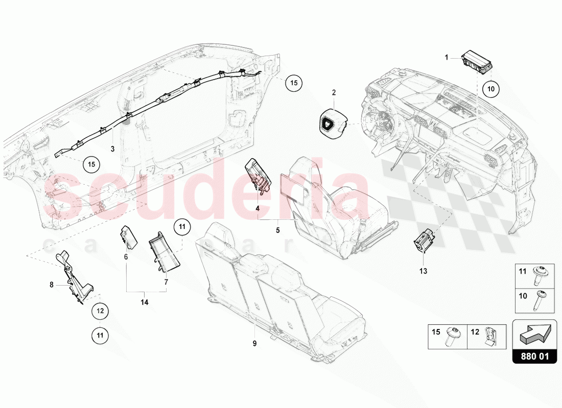 AIRBAG of Lamborghini Lamborghini Urus (2018-2019)