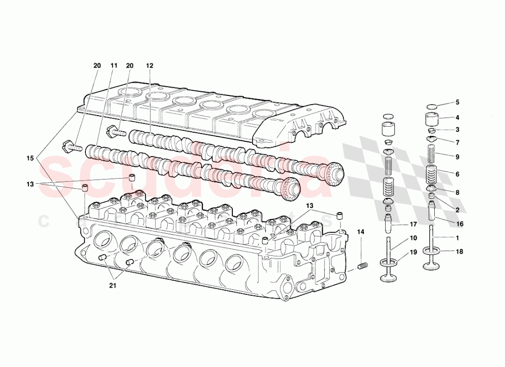 Cylinder Head, Left of Lamborghini Lamborghini Diablo (1990-1998)