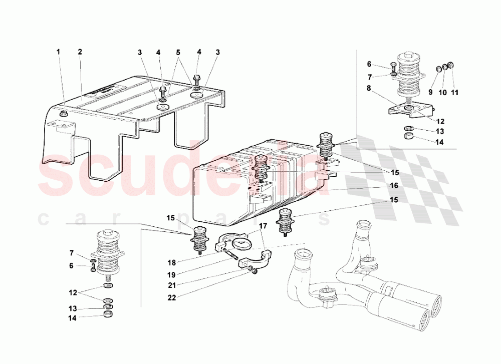 Exhaust System 3 of Lamborghini Lamborghini Murcielago Roadster