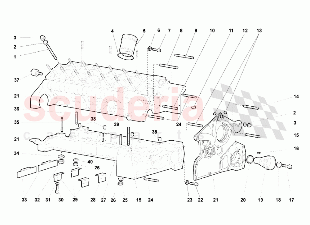 Crankcase And Lower Mounting of Lamborghini Lamborghini Murcielago Roadster