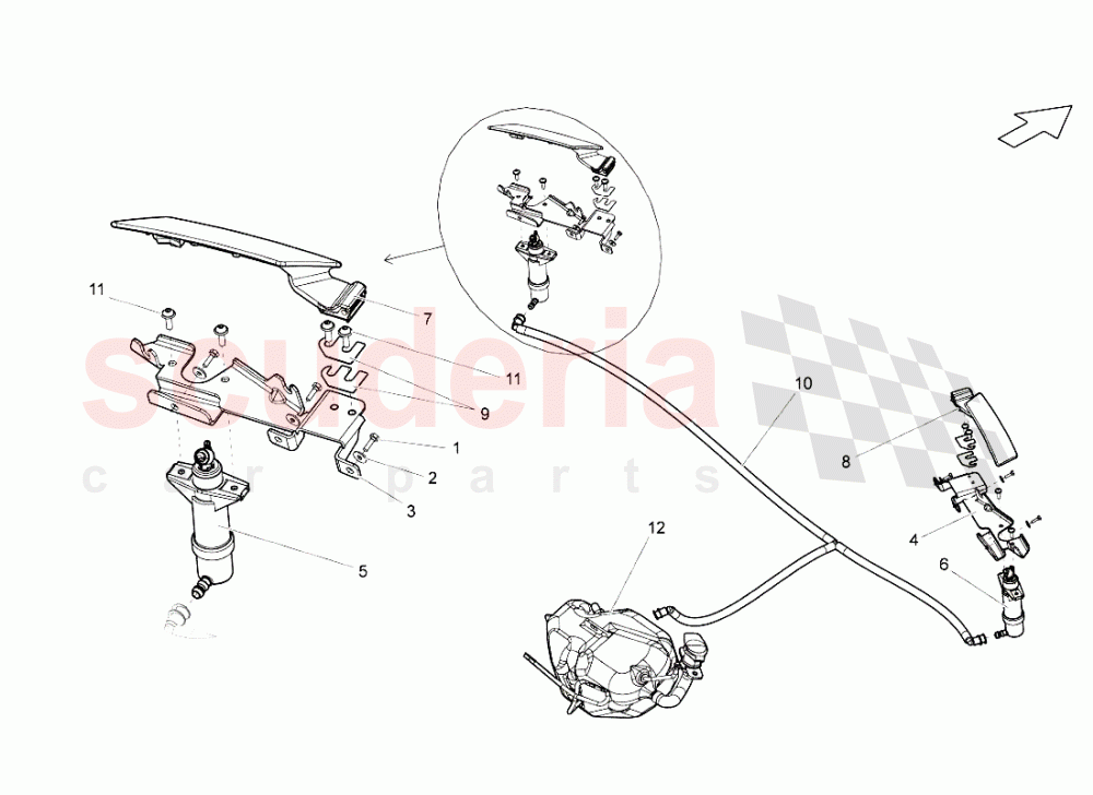 Headlight Washer of Lamborghini Lamborghini Gallardo LP560 Coupe