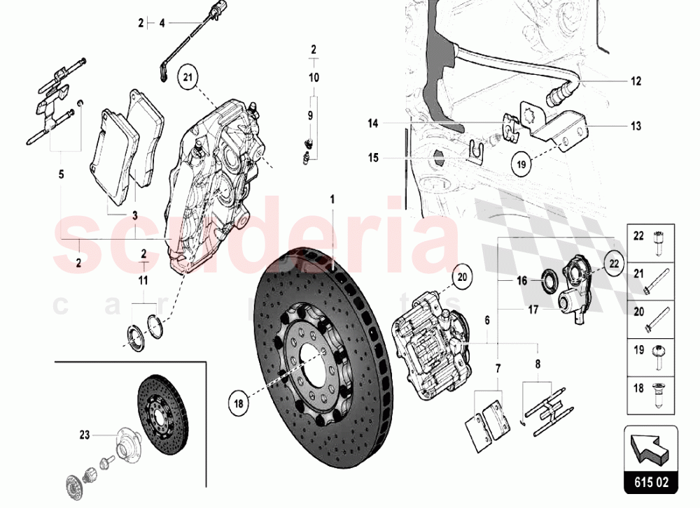 REAR BRAKES DISCS CCB of Lamborghini Lamborghini Aventador LP750 SV Coupe