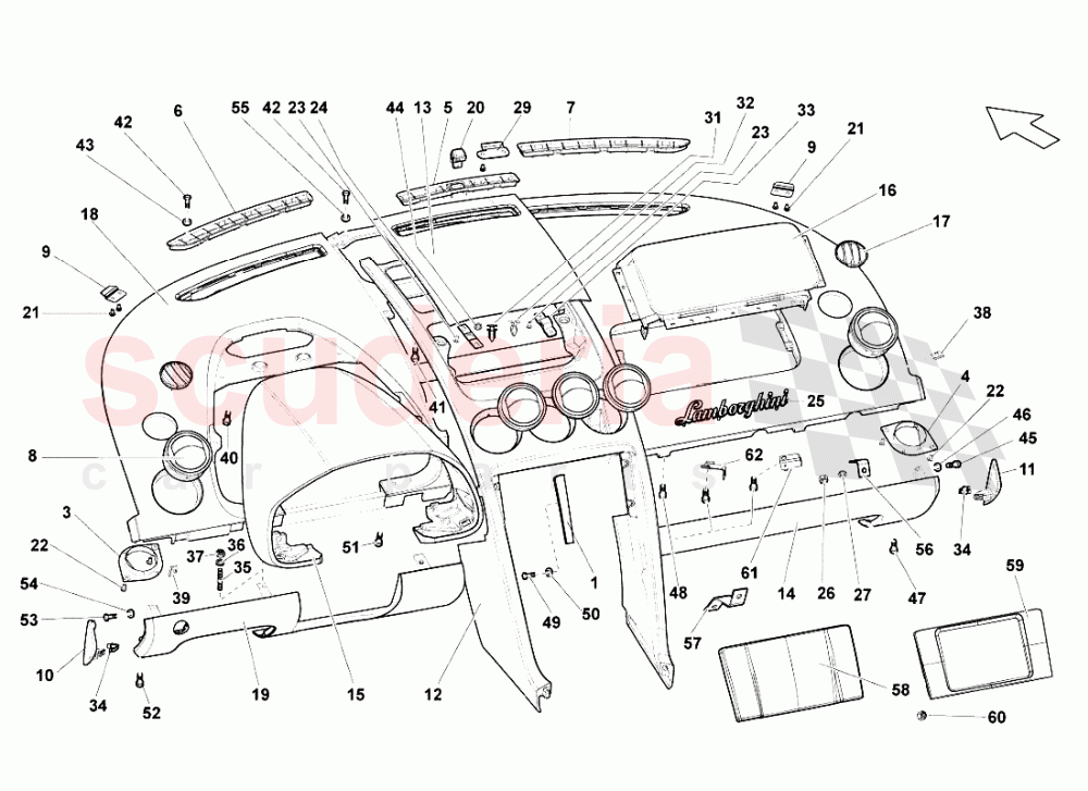 Inner Side Member of Lamborghini Lamborghini Gallardo Spyder