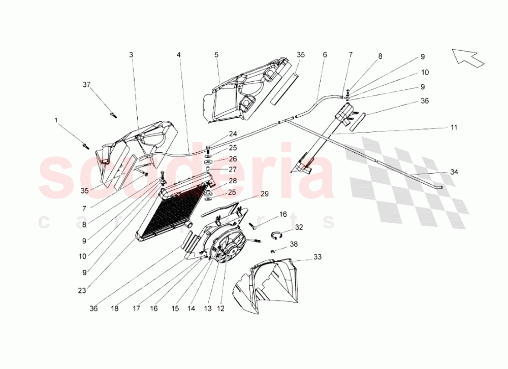 Water Cooling System 4 of Lamborghini Lamborghini Gallardo (2003-2005)