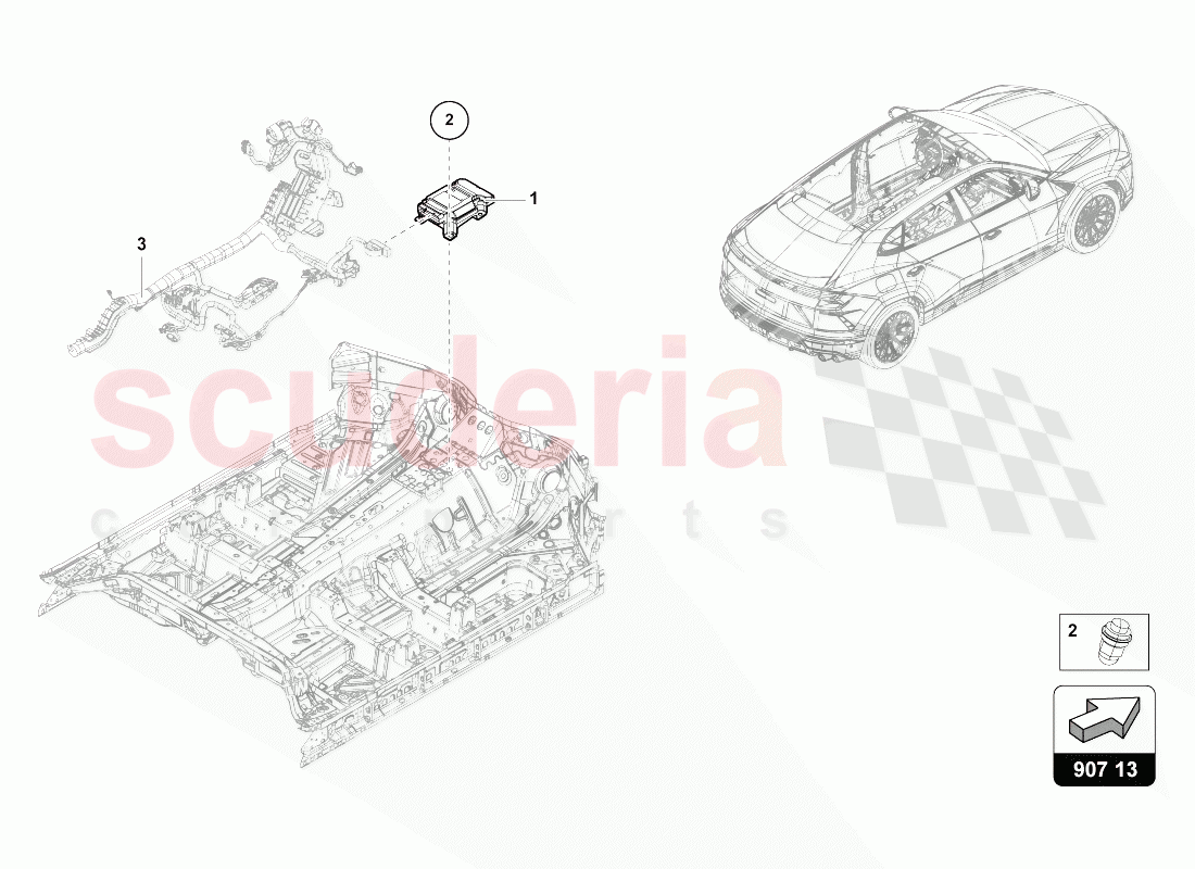 CONTROL UNIT FOR CHASSIS of Lamborghini Lamborghini Urus (2018-2019)