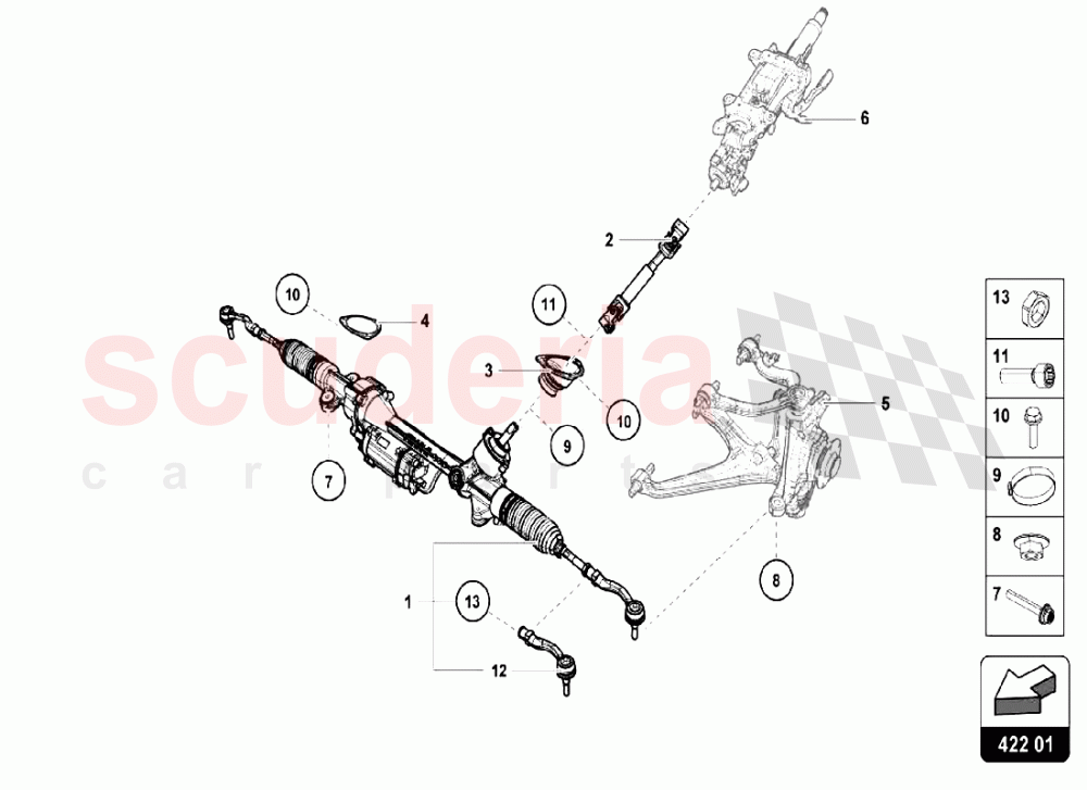 Power Steering of Lamborghini Lamborghini Huracan LP580 Coupe