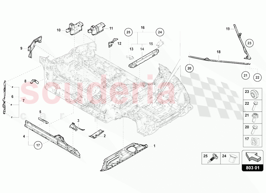 UNDERBODY of Lamborghini Lamborghini Urus (2018-2019)