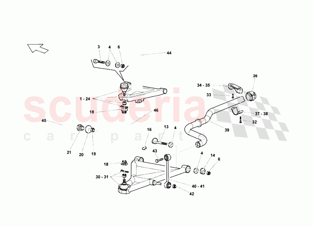 Front Arms of Lamborghini Lamborghini Murcielago LP670