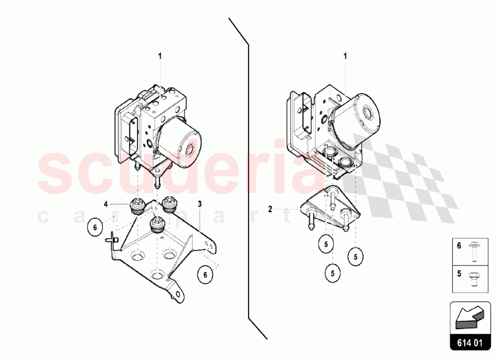 Abs Unit With Control Unit of Lamborghini Lamborghini Aventador LP740 S