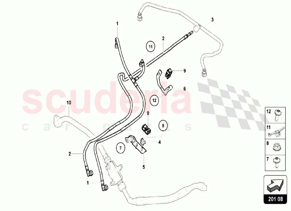 Fuel Line of Lamborghini Lamborghini Aventador LP740 S