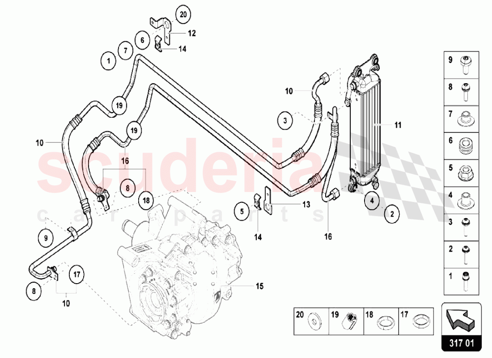 Oil Cooler 3 of Lamborghini Lamborghini Aventador LP740 S