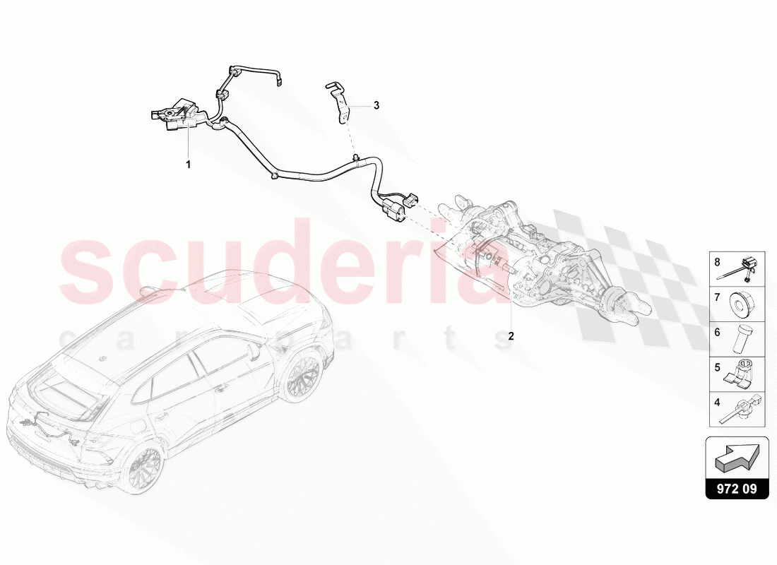 WIRING SET FOR ACTIVE STEERING of Lamborghini Lamborghini Urus (2018-2019)
