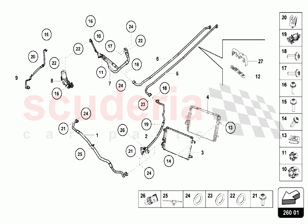 Air Conditioning System of Lamborghini Lamborghini Huracan LP580 Coupe