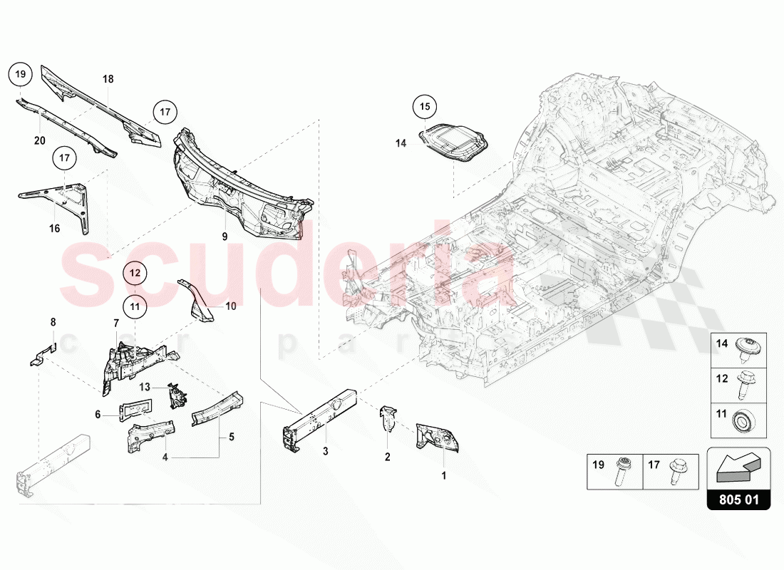 UNDERBODY of Lamborghini Lamborghini Urus (2018-2019)