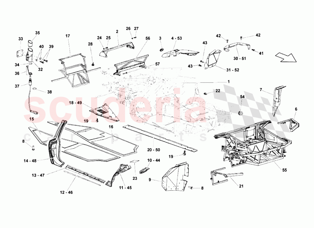 Frame Elements 1 of Lamborghini Lamborghini Murcielago LP670
