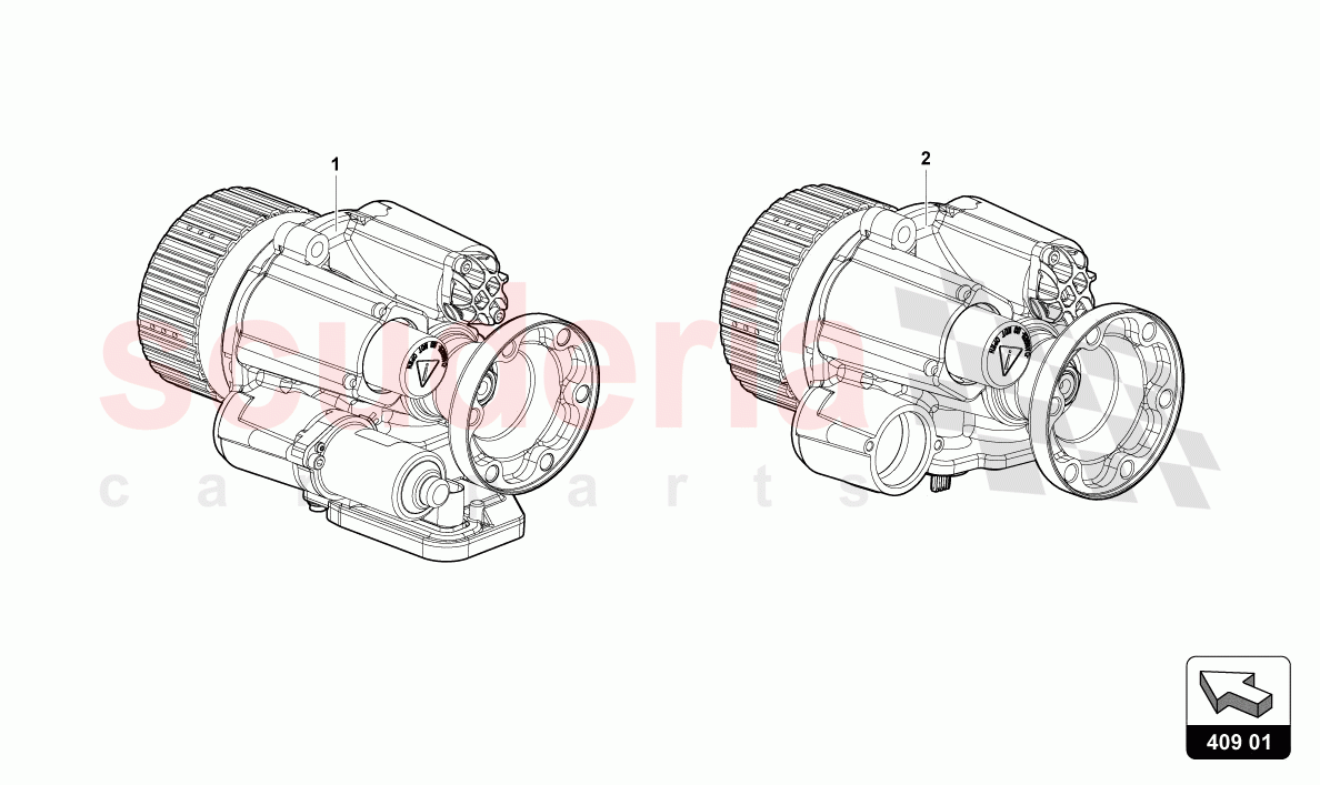 FRONT AXLE DIFFERENTIAL of Lamborghini Lamborghini Aventador LP780 Ultimae