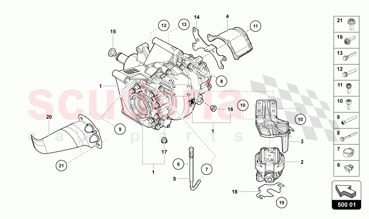 DIFFERENTIAL REAR of Lamborghini Lamborghini Aventador LP780 Ultimae