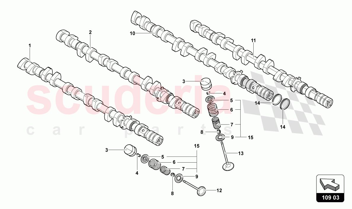 CAMSHAFT, VALVES of Lamborghini Lamborghini Aventador LP780 Ultimae Roadster