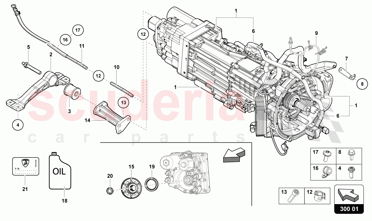 7-SPEED AUTOMATIC GEARBOX of Lamborghini Lamborghini Aventador LP780 Ultimae Roadster