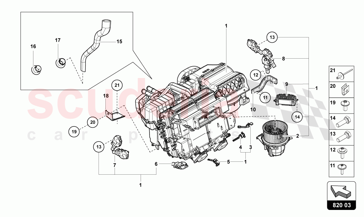 AIR CONDITIONING of Lamborghini Lamborghini Aventador LP780 Ultimae Roadster