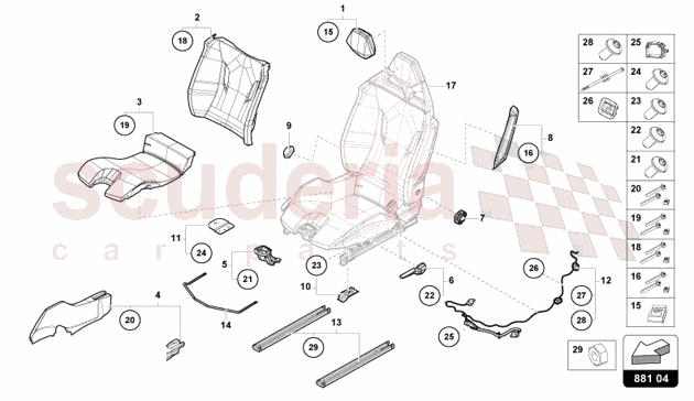 KIT FOR SEAT of Lamborghini Lamborghini Revuelto Coupe