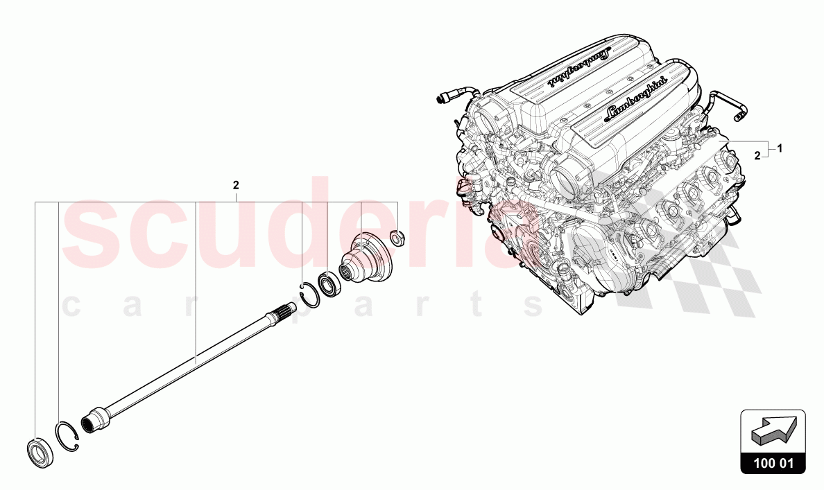 ENGINE of Lamborghini Lamborghini Huracan Evo Spyder 2WD